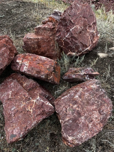 Ландшафтные глыбы красно-фиолетовые 200-1000 килограмм купить в Петропавловске-Камчатском