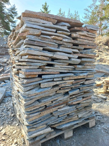 Плитняк златолит серебристый для цоколя, отмостки купить в Петропавловске-Камчатском